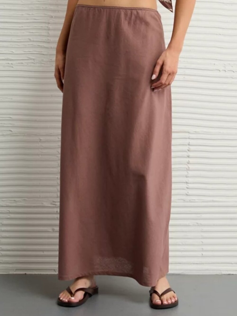 American Eagle Linen/Cotton High Waisted Maxi Skirt - Picture 6 of 6